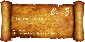 Csajka Zilia névjegykártya