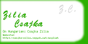 zilia csajka business card